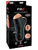 Чёрный мастурбатор в колбе с двумя тоннелями Pipedream Double Penetration Vibrating Stroker RD508