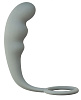 Серое эрекционное кольцо с анальным стимулятором Lola toys Mountain Range Anal Plug 4218-02Lola