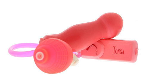 Анальный розовый вибратор с накачкой Seven Creations 2K391RD (13 см)