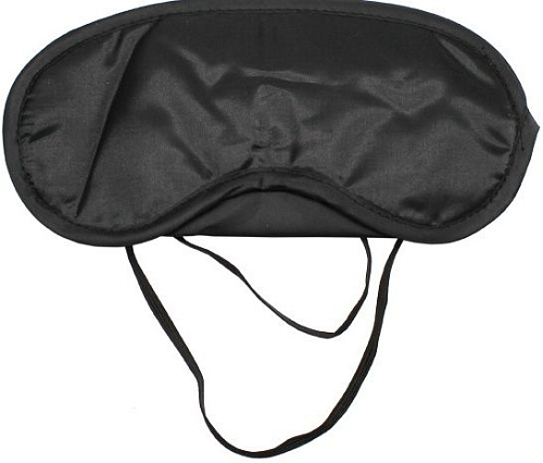 Чёрная текстильная маска на глаза Eroticon P3255B