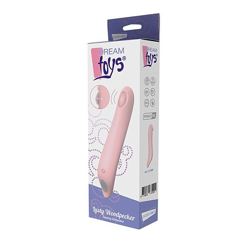 Нежно-розовый вибромассажёр Dream Toys LUSTY WOODPECKER 21498 (18 см)