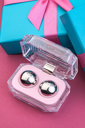 Серебристые вагинальные шарики из металла ToyFa 715009