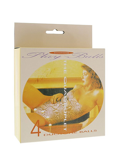 Бусы из 4 вагинальных шариков молочного цвета Seven Creations 7344-BX