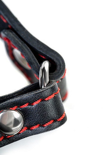 Чёрный кляп-трензель в виде косточки ToyFa Theatre 708024