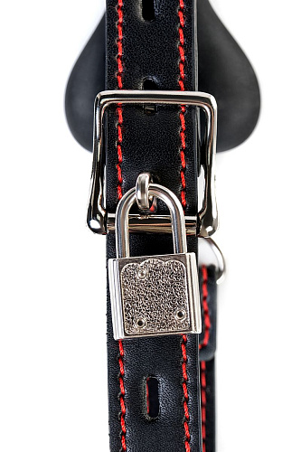 Чёрный кляп-трензель в виде косточки ToyFa Theatre 708024