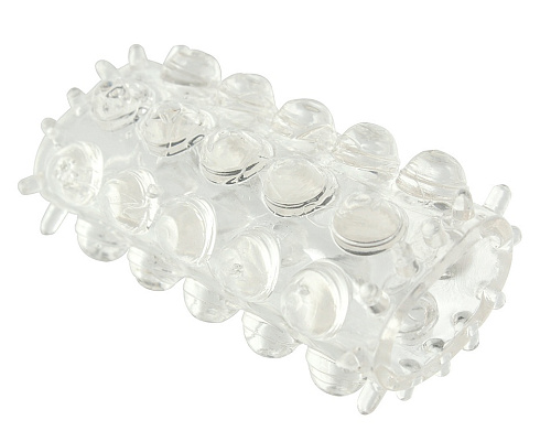 Прозрачная рельефная насадка Toy Joy POWER STRETCHY 3006009940