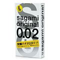Прозрачныве презервативы увеличенного размера Sagami Original 0.02 L-size №3 (3 шт)