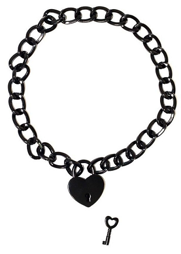 Чёрный ошейник с ключиком Lola toys Embrace 1093-02lola