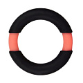 Чёрное эрекционное кольцо Dream Toys NEON STIMU RING 32MM BLACK/ORANGE 21037