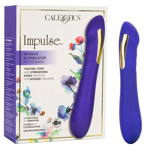 Фиолетовый вибратор с электростимуляцией California Exotic Novelties Intimate E-Stimulator Petite Wand SE-0630-10-3 (18,5 см)