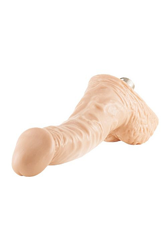 Телесная сменная насадка с фиксацией изгиба для секс-машины LoveMachines Machine Gun 0917 (17,5 см)