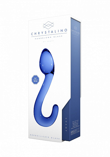 Синий стеклянный стимулятор Shots Media BV Champ CHR007BLU