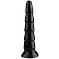 Чёрный анальный рельефный стимулятор Сумерки богов 1017-50 BX DD (27 см)
