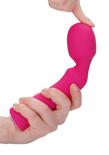 Розовый универсальный массажёр Shots Media BV Wand Pearl DIS001PNK (20 см)