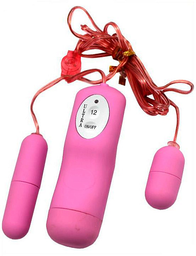 Два розовых виброяйца с пультом Eroticon Twin Desire 30313-1