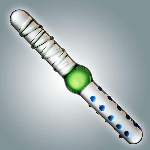 Двусторонний фаллоимитатор из стекла Сумерки богов 0038 BX DD