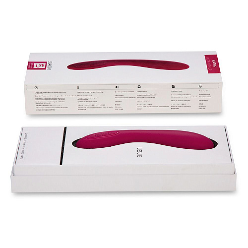 Винно-красный вибратор с функцией подогрева Svakom Leslie SLV-01-03 (20 см)