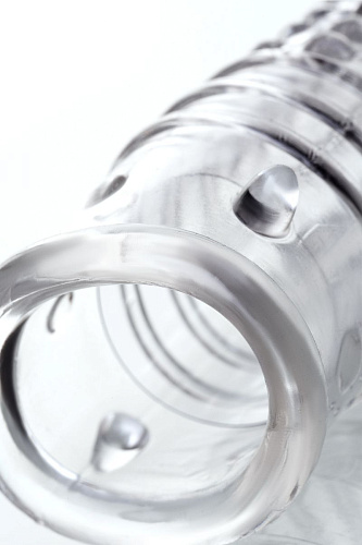 Прозрачная закрытая насадка на пенис A-toys TOYFA 768012 (14,7 см)