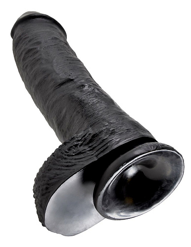 Реалистичный чёрный фаллоимитатор-гигант Pipedream 10 Cock with Balls PD5509-23 (25,4 см)