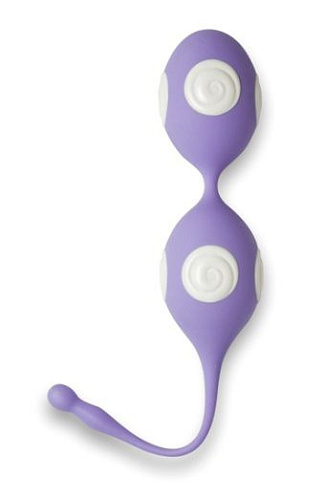 Фиолетовые вагинальные шарики со спреем для интимной гигиены в подарок Anasteisha K-Balls textured