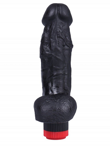Чёрный вибратор-реалистик Сумерки богов №5 352-05 BX DD (16 см)