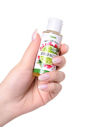 Масло для массажа с ароматом мяты и лайма ToyFa «Игривый массаж» 722110 (50 мл)