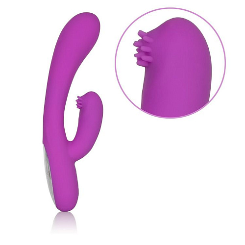 Фиолетовый перезаряжаемый вибромассажёр California Exotic Novelties Embrace Massaging G-Tickler SE-4609-30-3