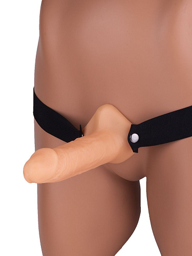 Фаллопротез телесного цвета на чёрной резинке Сумерки богов №2 1005-02 BX DD