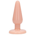 Телесная коническая анальная пробка Shots Media BV Basic 5 Inch PLU003FLE (12,7 см)