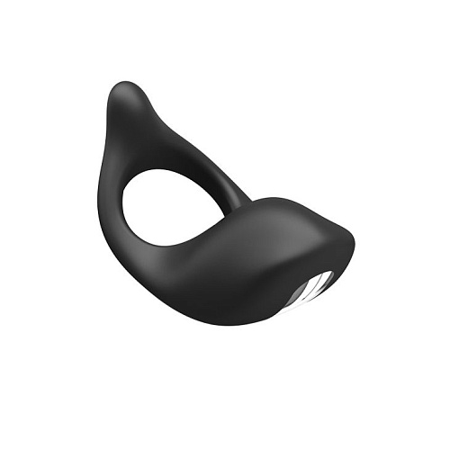 Чёрное перезаряжаемое эрекционное кольцо Baile Gemma BI-210162