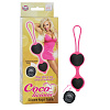 Чёрно-розовые вагинальные шарики из силикона California Exotic Novelties Coco Licious Kegel Balls SE-2931-03-3