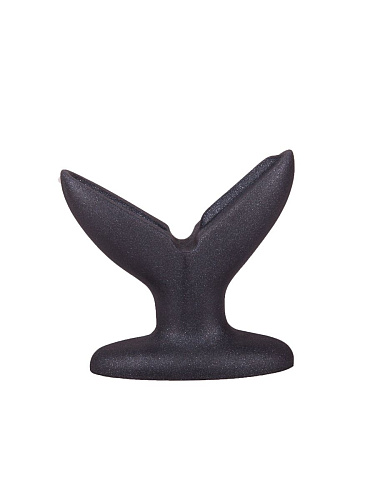 Чёрный анально-вагинальный плаг LOVETOY (А-Полимер) A blooming tulip S+ 429603