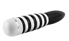Керамический вибромассажёр в чёрно-белую полоску Pipedream PD4912-00 (24 см)