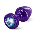 Фиолетовая пробка с голубым кристаллом DIOGOL ANNI round Purple T1 Blue 9020060080 (6 см)