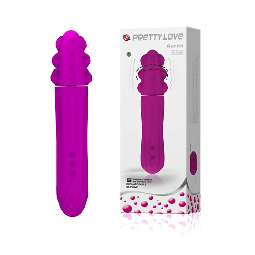 Лиловый вибромассажёр-ротатор с рельефной массирующей головкой Baile BI-014339-0602