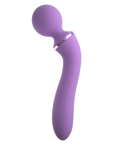 Фиолетовый двусторонний вибростимулятор Pipedream Duo Wand Massage-Her PD4940-12 (19,6 см)