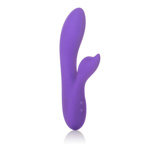 Фиолетовый вибромассажёр с лепестком для стимуляции клитора California Exotic Novelties Silhouette S19 SE-4594-20-3