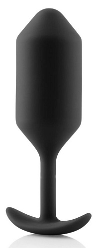 Чёрная пробка для ношения b-Vibe Snug Plug 3 BV-009-BLK (12,7 см)