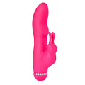 Розовый вибратор с клиторальным стимулятором Dream Toys PURRFECT SILICONE DELUXE RABBIT 21297 (19 см)