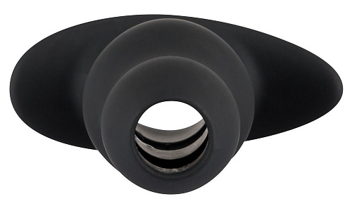 Анальная пробка-туннель с волнообразным рельефом в чёрном цвете Orion Tunnel Plug 05324100000