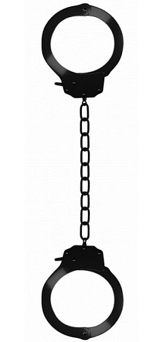 Черные оковы на ноги Pleasure legcuffs Shots Media BV OU008BLK