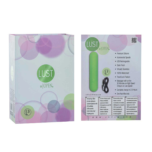 Зелёная вибропуля Jopen Lust by JOPEN L3 JO-4718-00-3