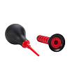 Чёрно-красный анальный душ с 2 сменными насадками California Exotic Novelties Ribbed Anal Douche SE-0372-10-2