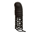 Чёрная удлиняющая насадка на пенис California Exotic Novelties Silicone 2 Extension SE-5625-20-2 (14,5 см)