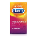 Рельефные презервативы с точками и рёбрами Durex Pleasuremax №12 (12 шт)