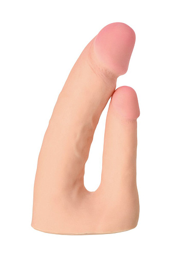 Поясной страпон телесного цвета с насадкой для двойного проникновения ToyFa 984104 (16 см)