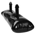 Чёрная надувная подушка с двумя фаллосами Dream Toys 20155