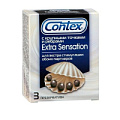 Презервативы с крупными точками и рёбрами Contex Extra Sensation №3 (3 шт)