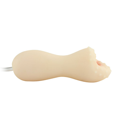 Реалистичная объемная вагина-мастурбатор телесного цвета с грушей для надува Baile BM-009139Q
