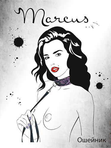 Пурпурный кружевной ошейник ToyFa 713003